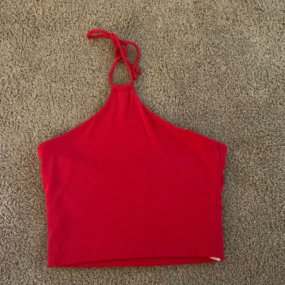 American Threads red halter top size medium